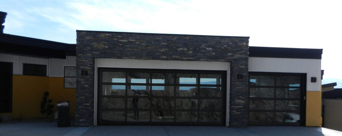 Esteem With Grey Tinted Glass Legacy, Stained Glass Garage Doors