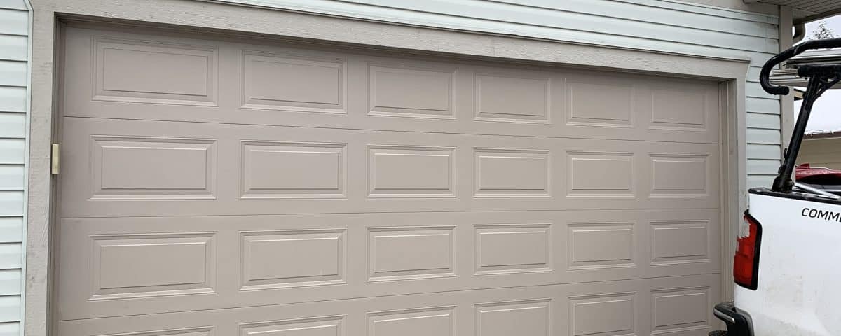 Sandstone Thermo Craft garage door installed by Legacy Garage Doors