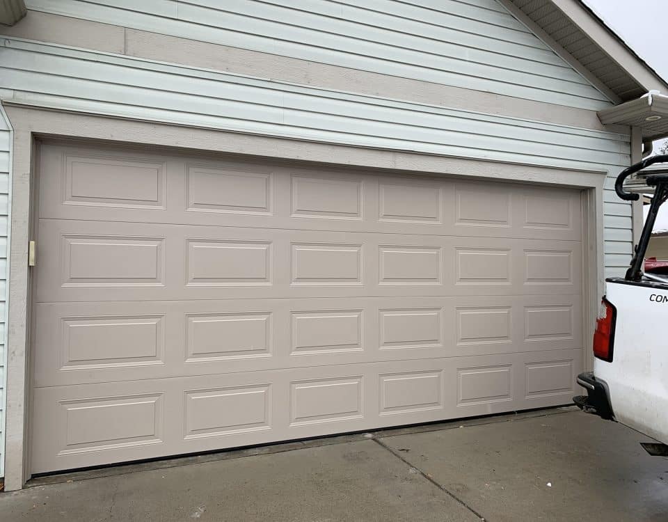 Sandstone Thermo Craft garage door installed by Legacy Garage Doors